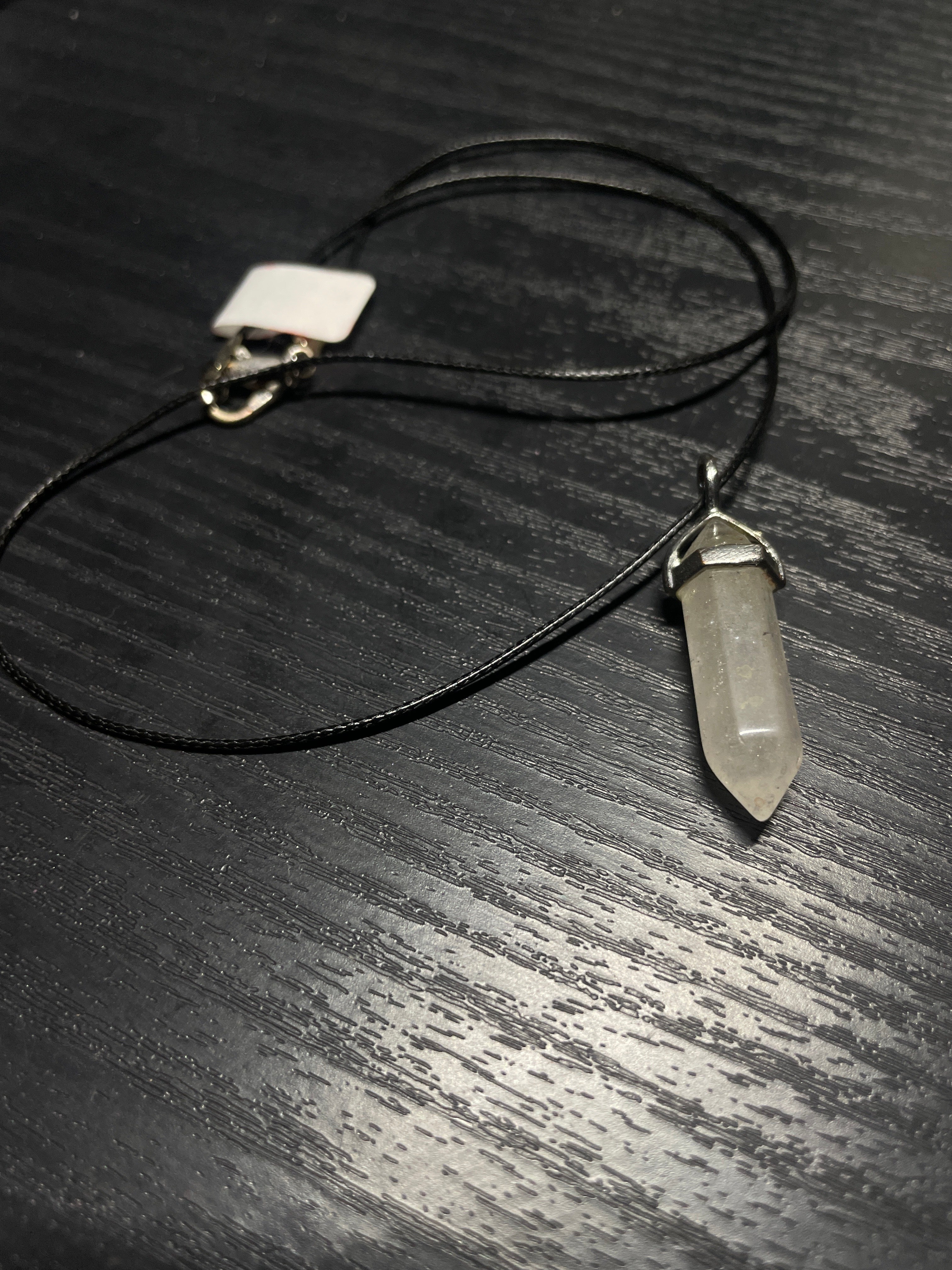Clear quartz necklace