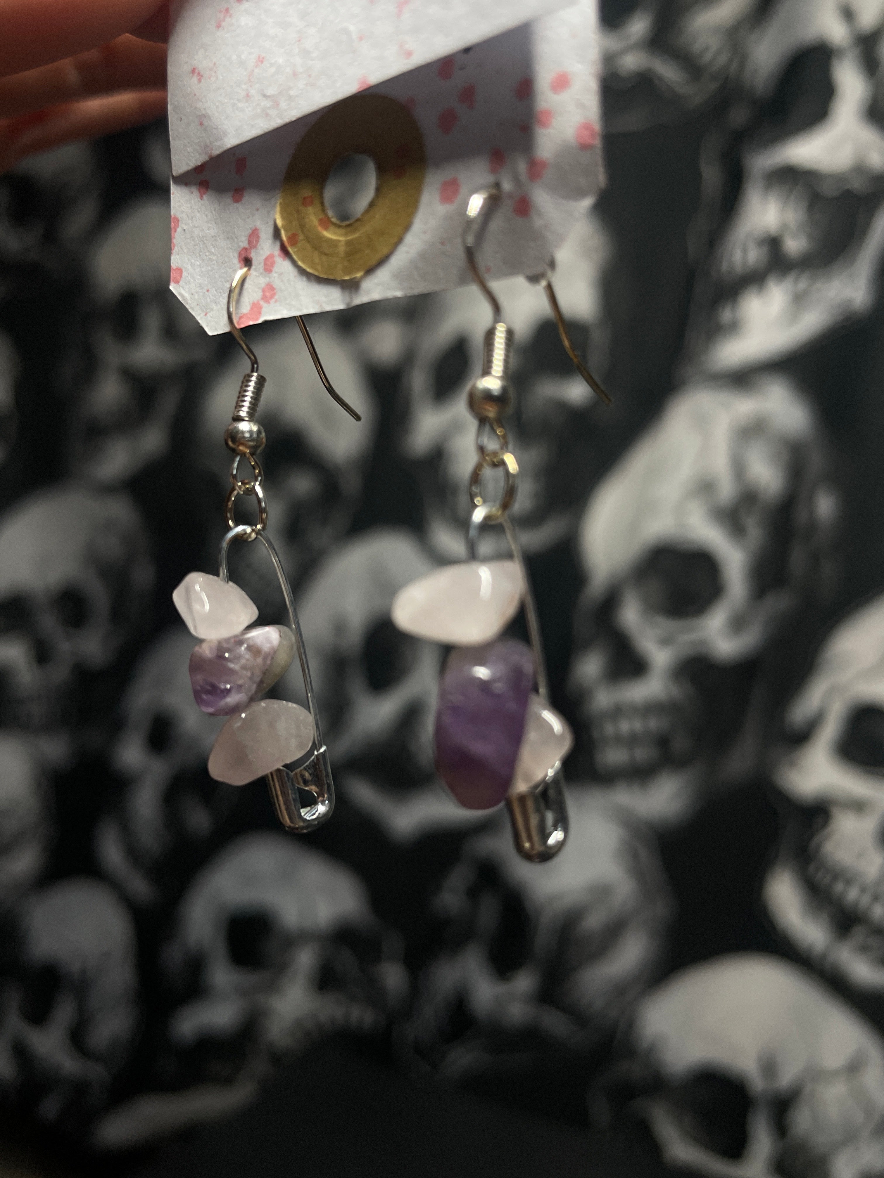 Crystal pinned earrings